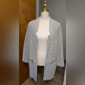 Stradivarius Gray Open Coat